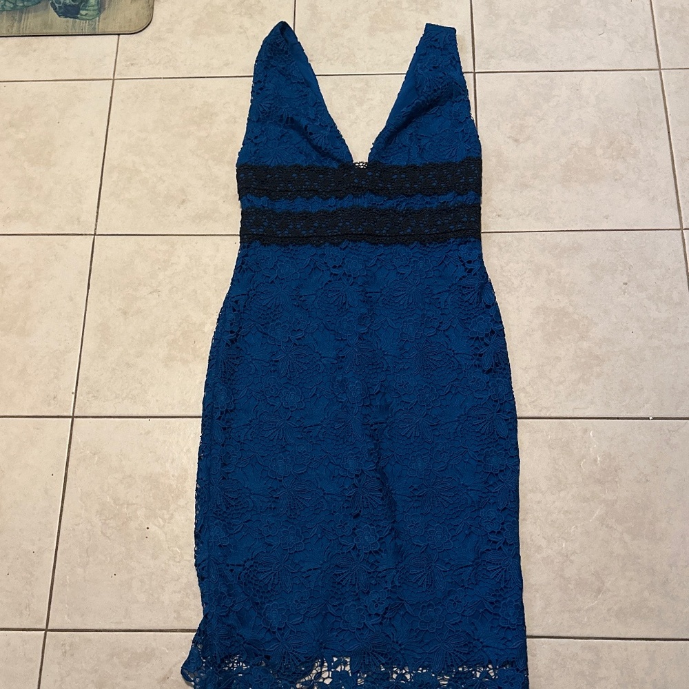DVF blue lace dress worn once.